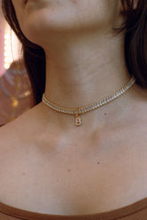 Collar Brilla Inicial Dorada