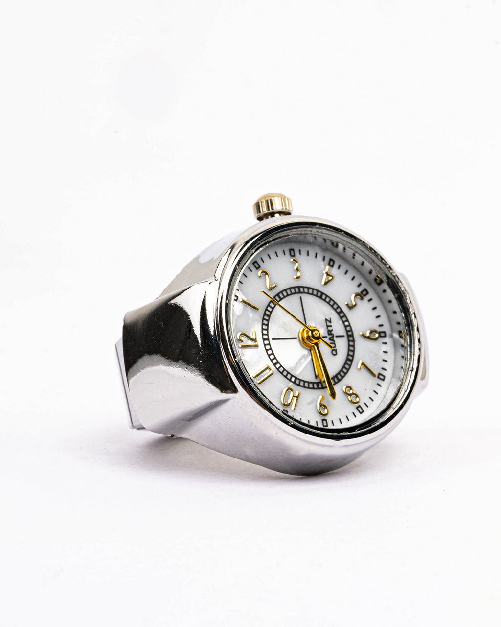Anillo Reloj Plateado