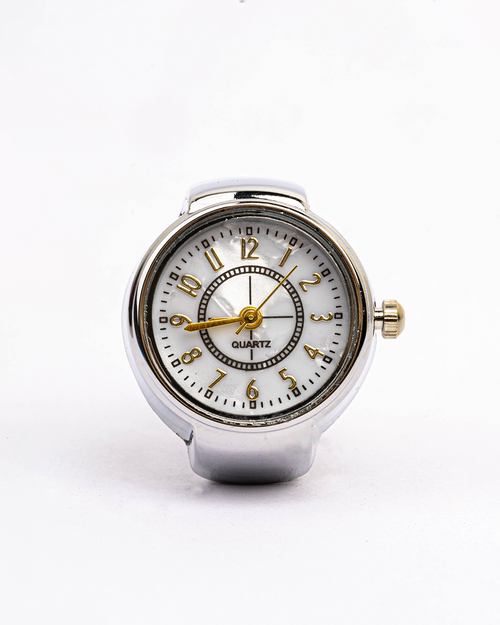 Anillo Reloj Plateado
