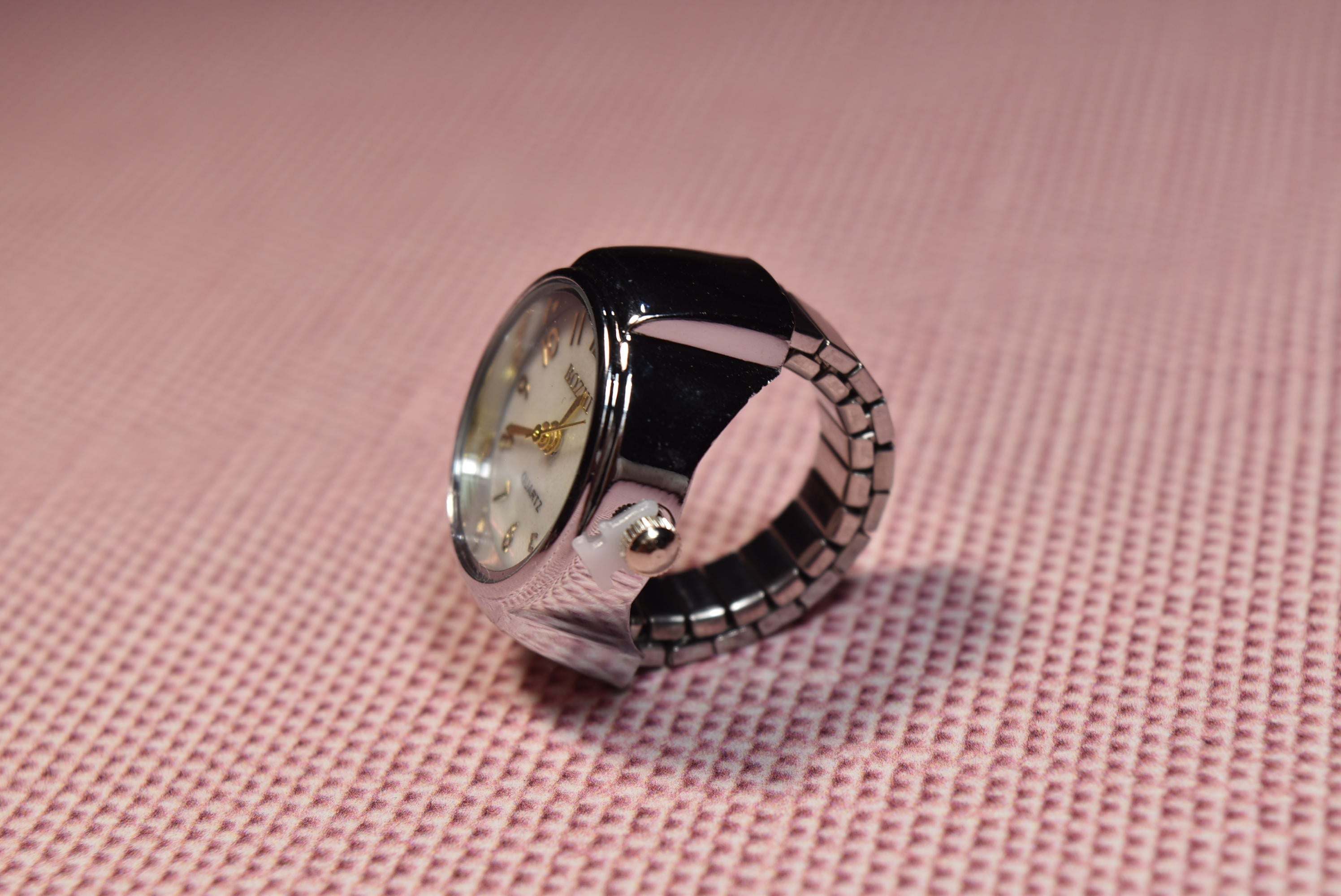 Anillo Reloj plateado