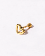 Broquel corazón liso dorado