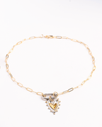 Collar Corazón bicolor