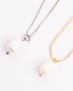 Collar perla plata
