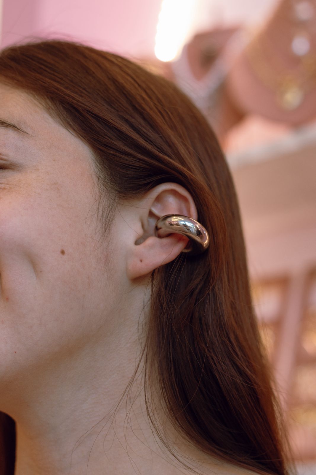 Earcuff chunky plateado
