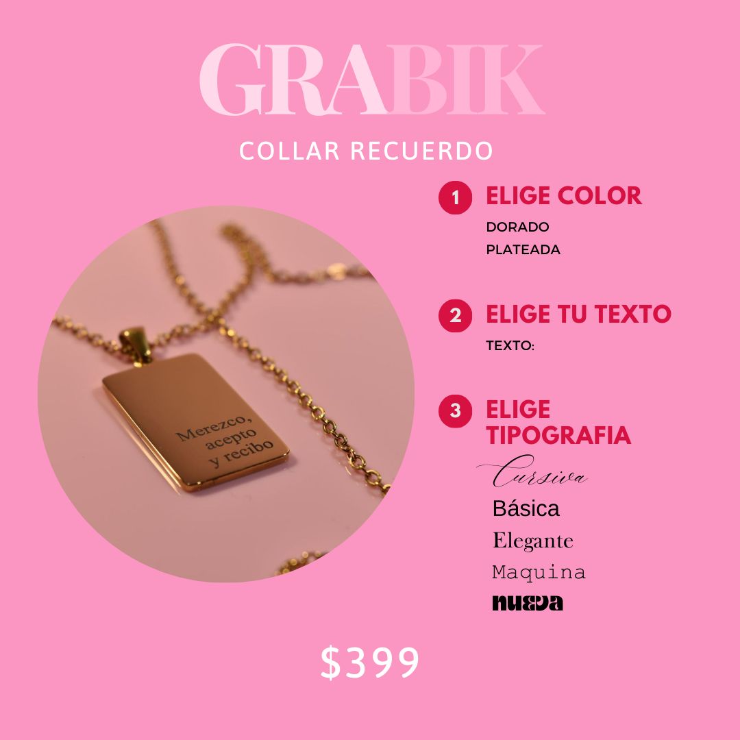 Collar Recuerdo GRABIK Personzalizado